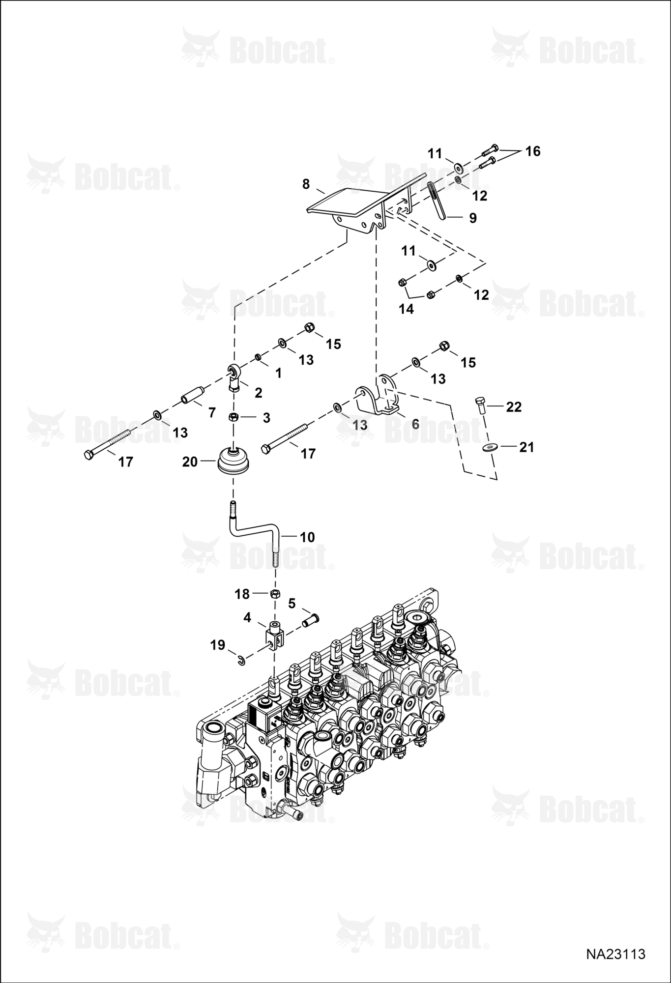 Backhoe Auxiliary Control Pedal