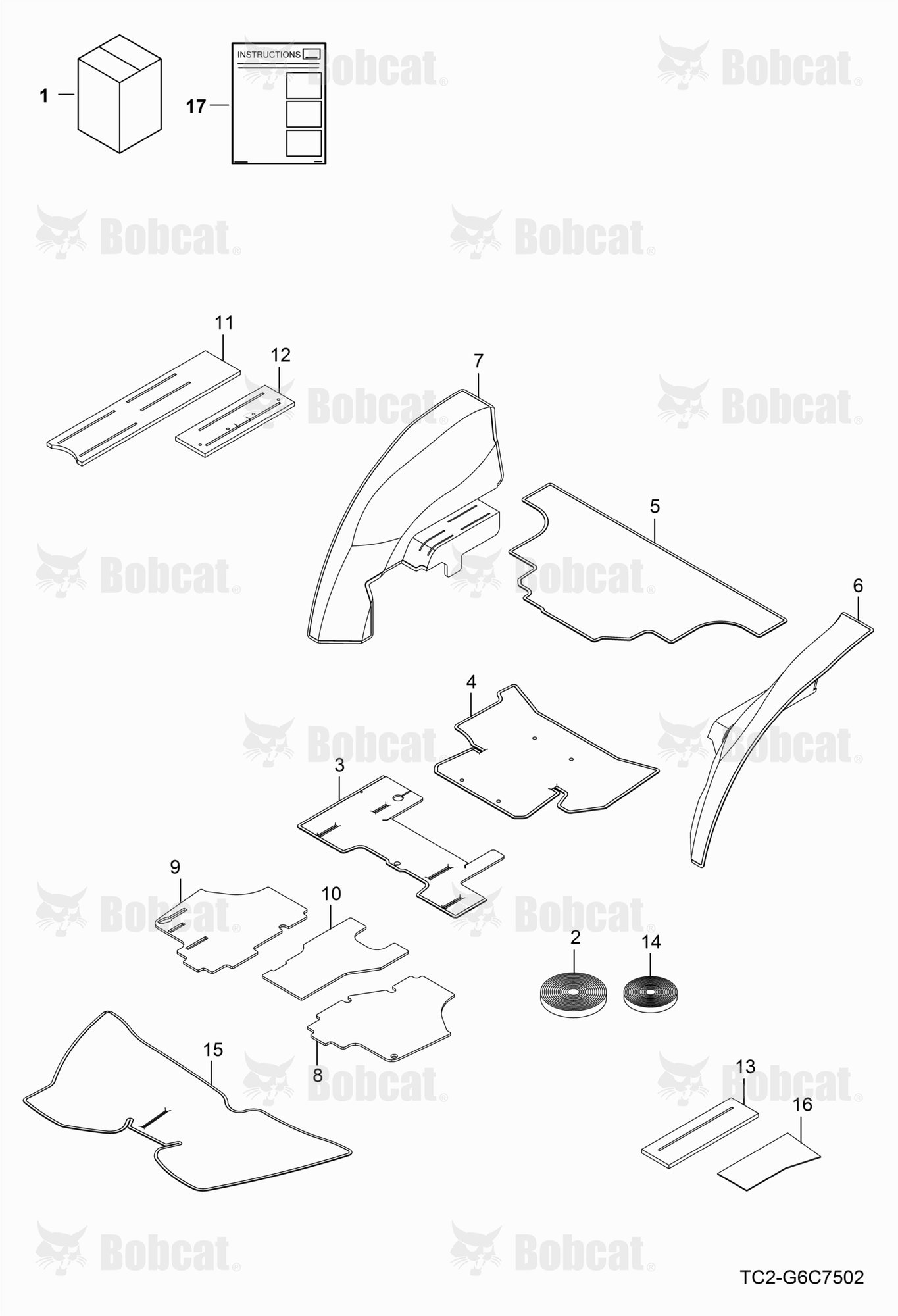 Interior Material Kit (Cab) (Optional)