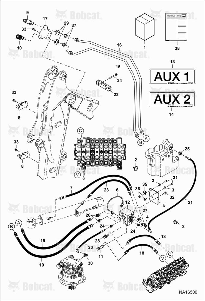 Hydraulic Auxiliary Kit (Second)(Boom)