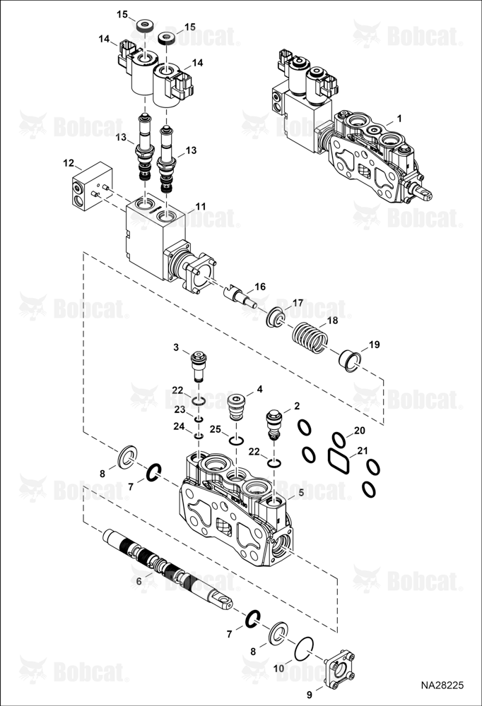 Hydraulic Control Valve (Loader) (Auxiliary Section)