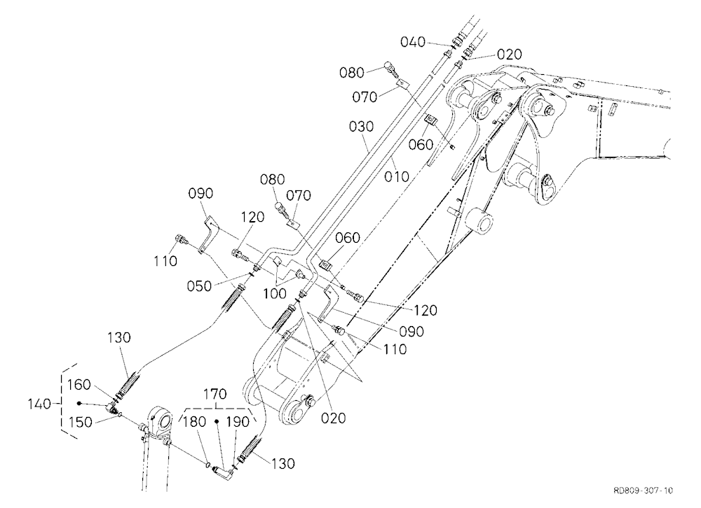 Oil Piping (Bucket 3) [Super Double Boom Type]