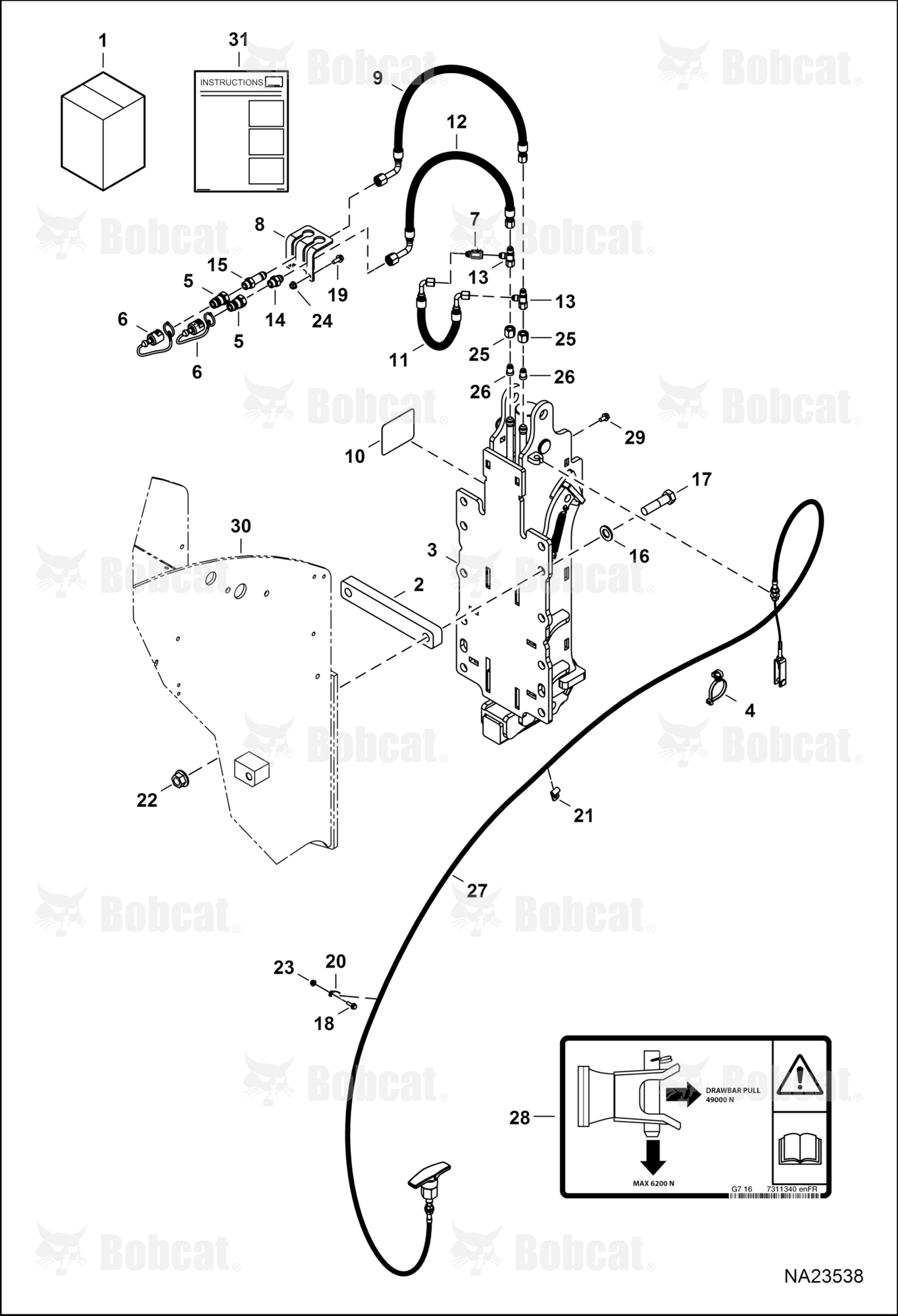 Rear Hydraulics Kit (Hook)