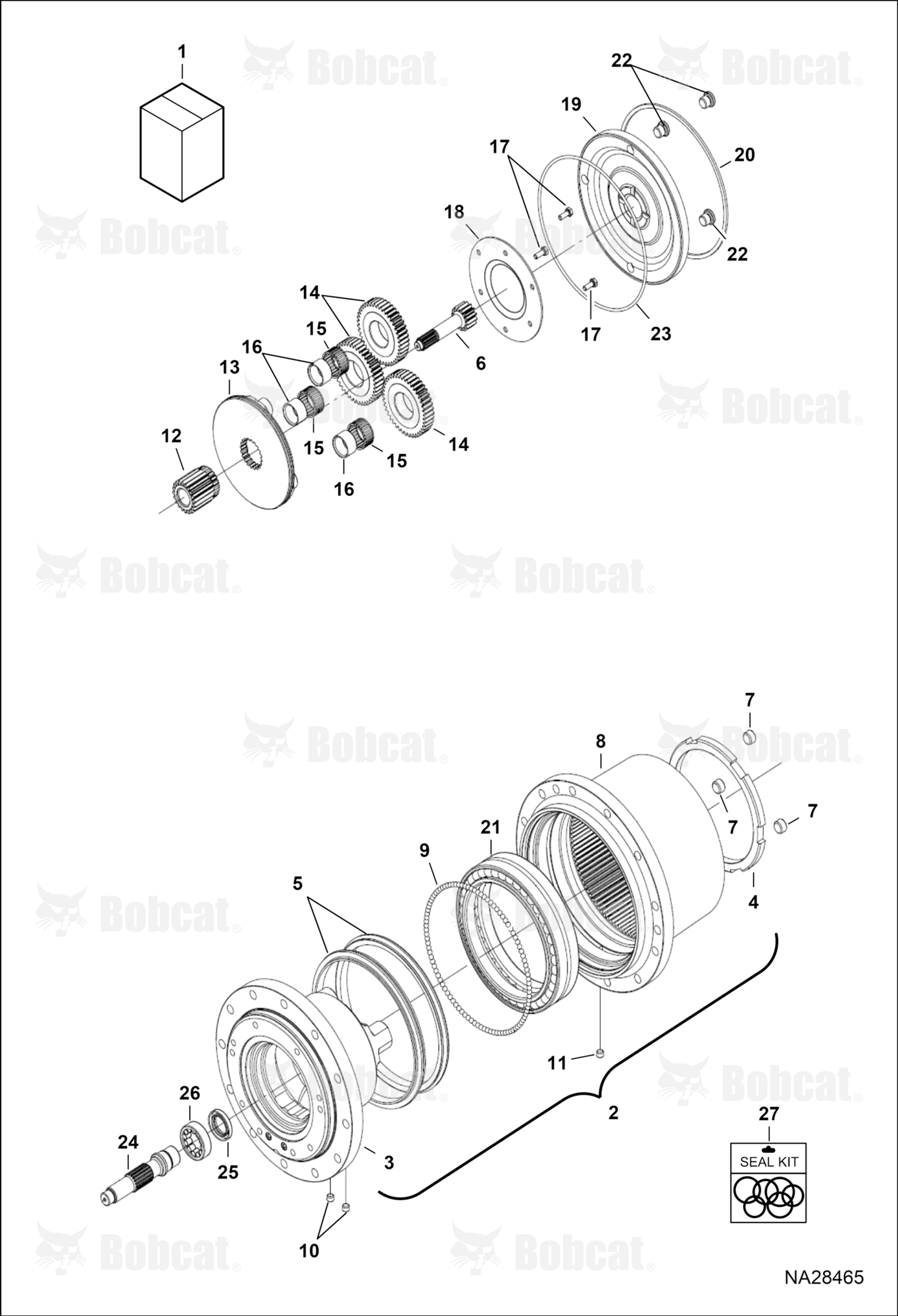 Travel Motor (Gear Box) (Motor 7506844)