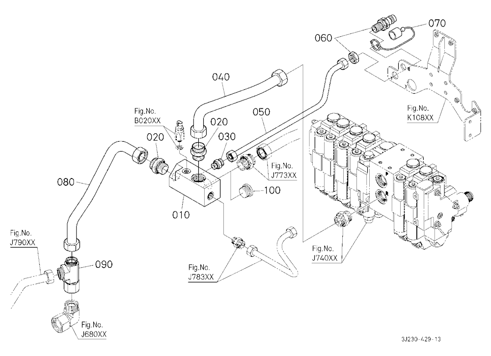 Hydraulic Oil Line (Oil Filter To Remote Control V