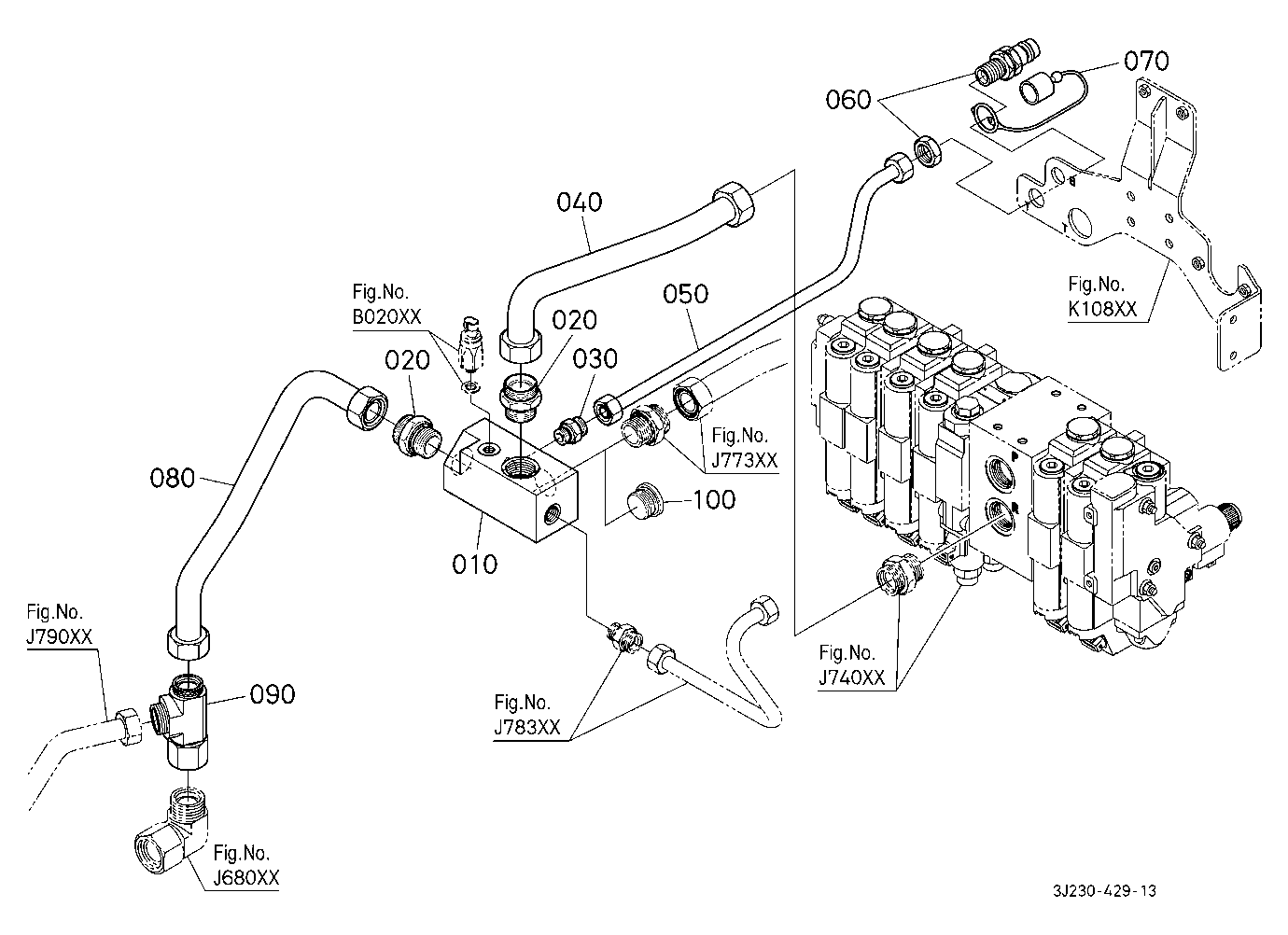 Hydraulic Oil Line (Oil Filter To Remote Control V