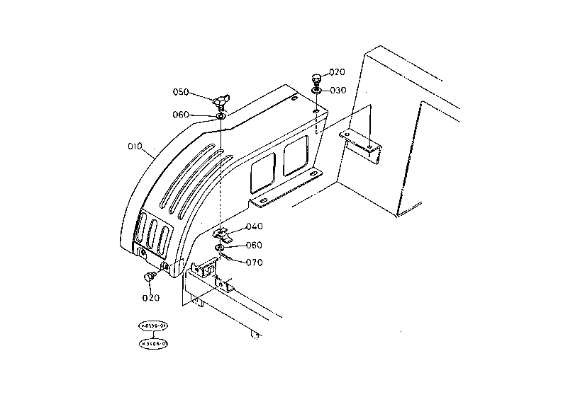 Hyd.Control Lever Guide W/O Cab