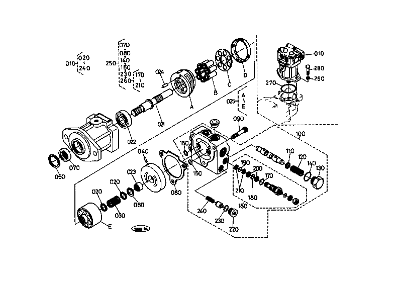 Swivel Motor and Component Parts Except [Swe]