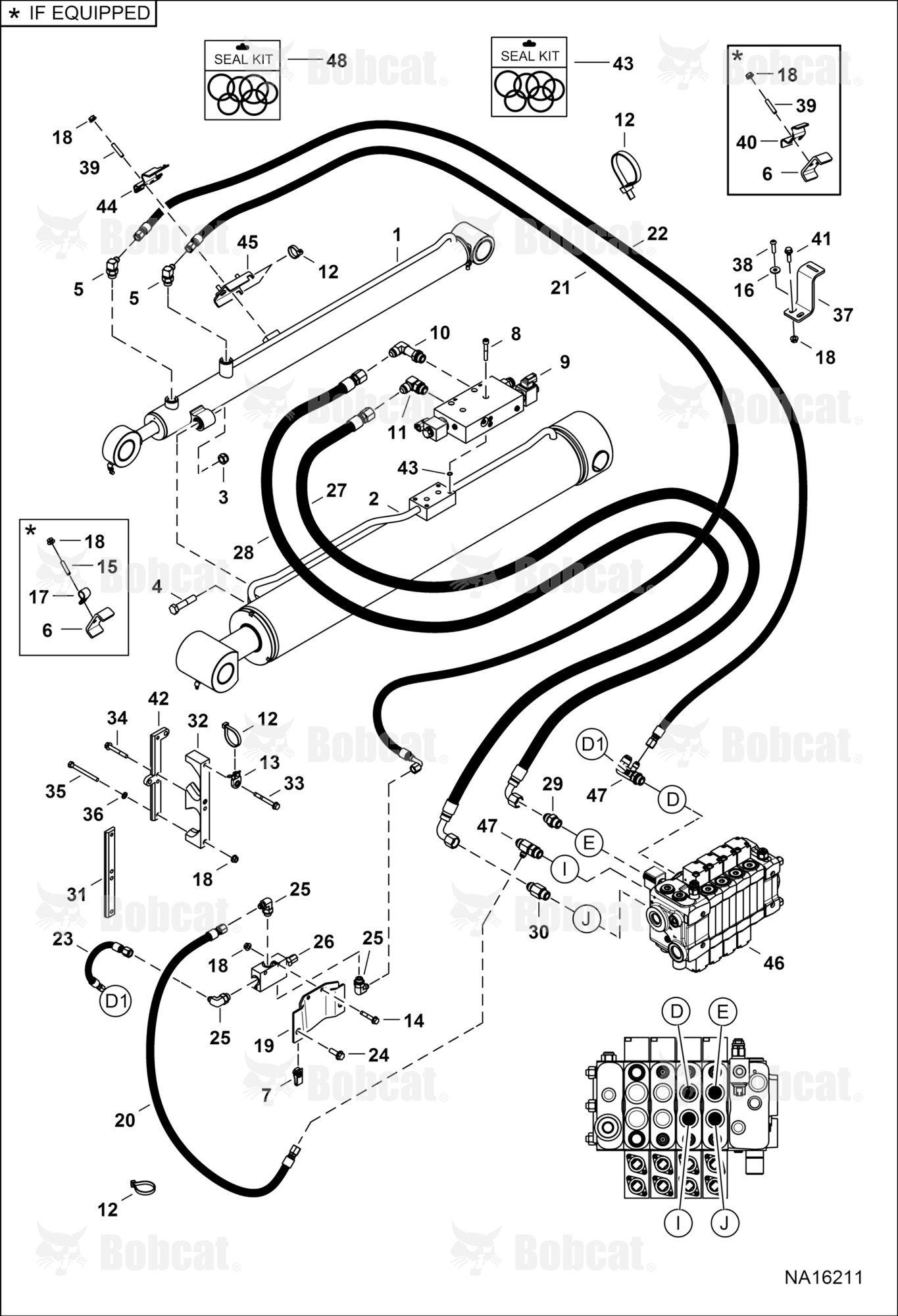 Hydraulic Circuitry (Lift & Self-Leveling)  B41N17001 & Above, B41P17001 & Above