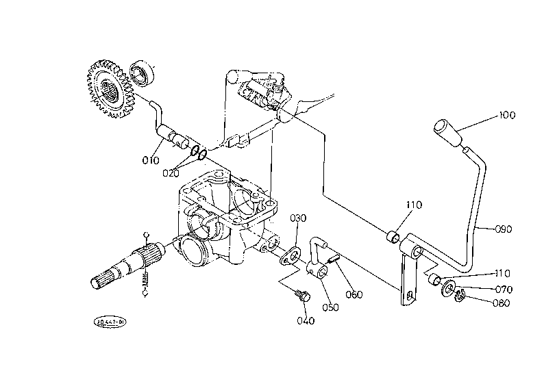 Front Wheel Drive Lever [With I.Mid Pto]
