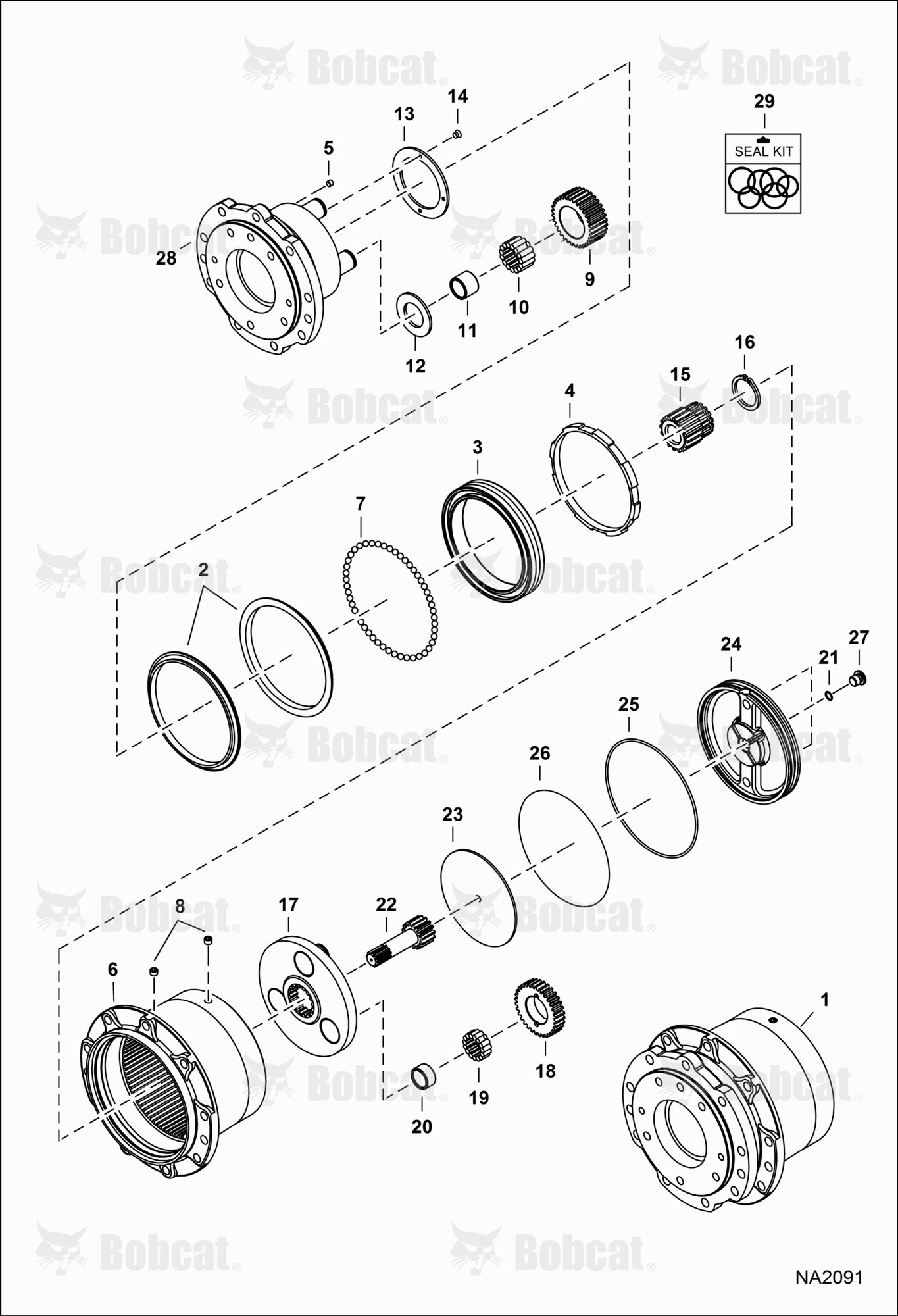 Travel Motor (Gear Box) (Motor 6698127)