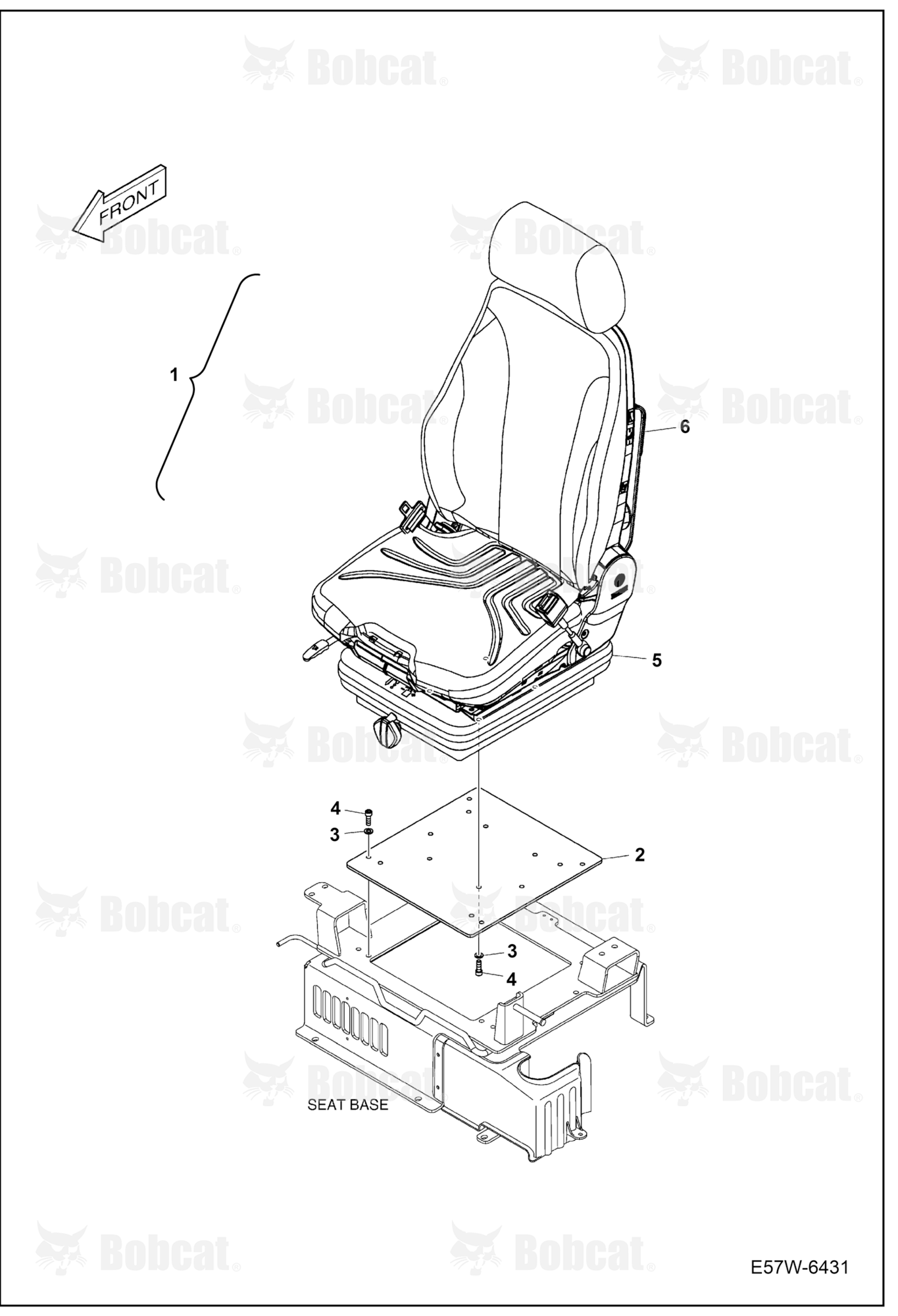 Seat (Mechanical) (Suspension)  B3WU11403 & Above