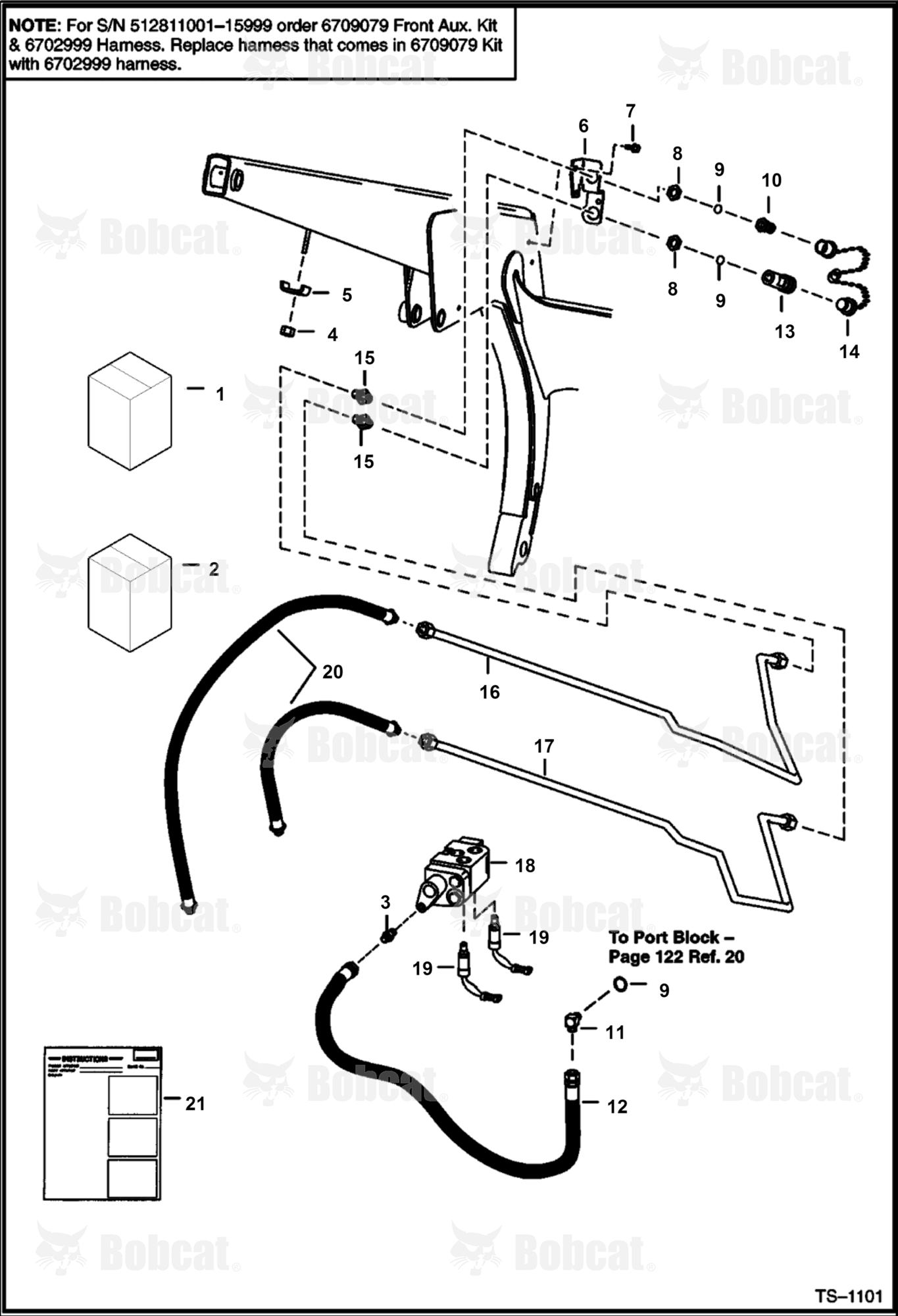 Front Auxiliary (Left Side) 510250691 & Below, 508415215 & Below, 510126791 & Below, 510375001 & Above, 509715001 & Above