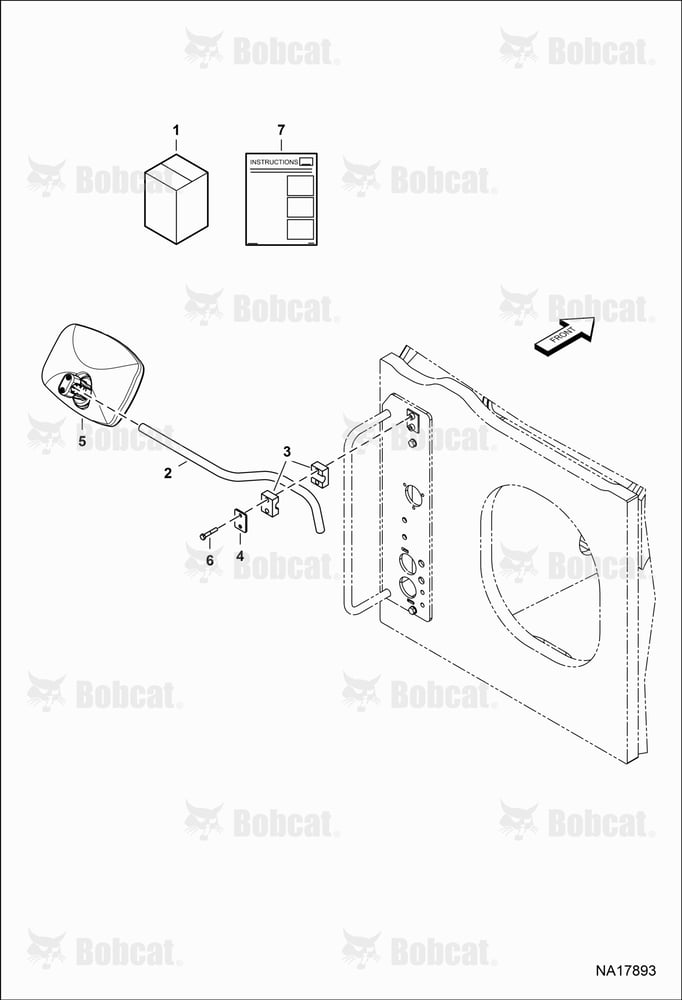 Rear Mirror Kit (For Rear AUX Plate 7330845-GB)