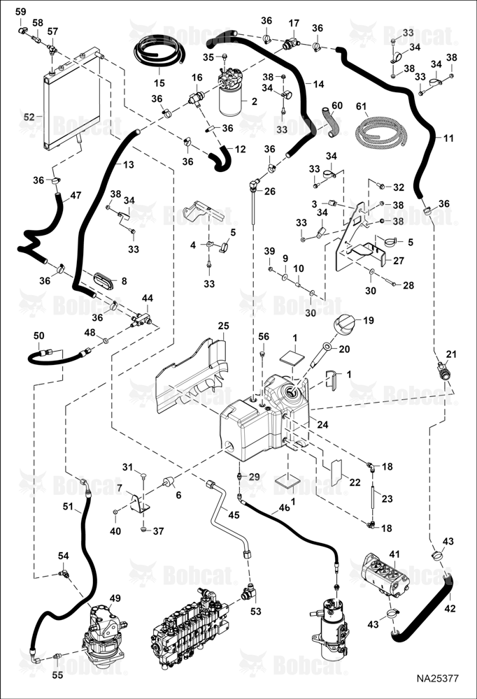 Hydraulic Circuitry (Cooler, Filter, Tank, Pump)