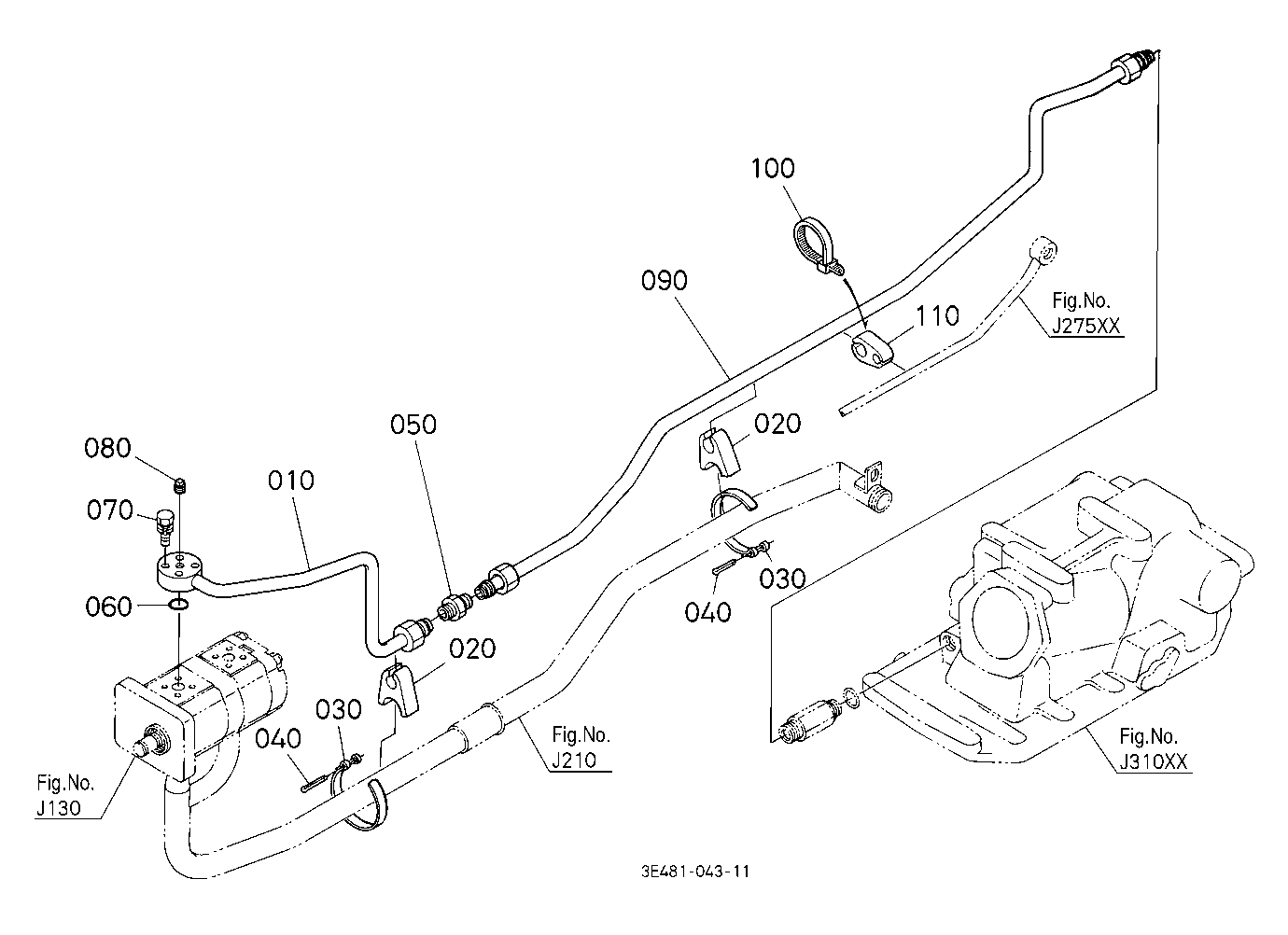 Hydraulic Pipe (Delivery) [Cab Type]