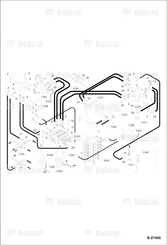 Hydraulic Installation (3rd+4th Additional Circuit) (Pilot Control - Mono Boom)