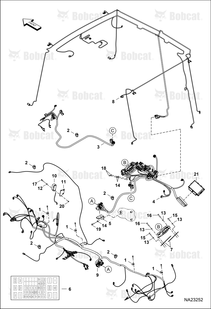Engine Electrical Circuitry (Cab & Engine Harness) (W/Return to Dig Indicator)  B5JF11001 & Above