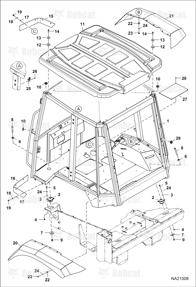Operator CAB (Cab Assembly & Mounts)