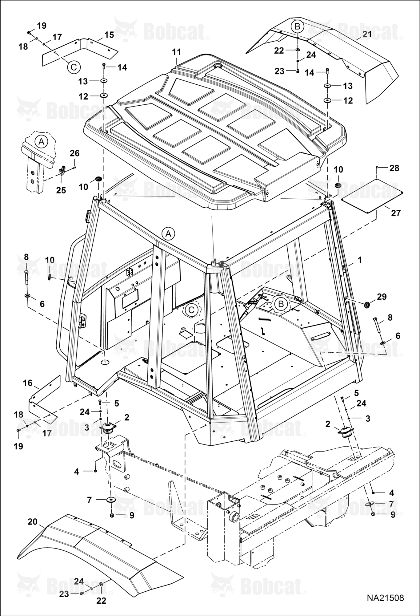 Operator CAB (Cab Assembly & Mounts)