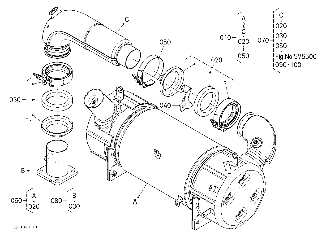 Selective Catalytic Reduction Muffler [Component P