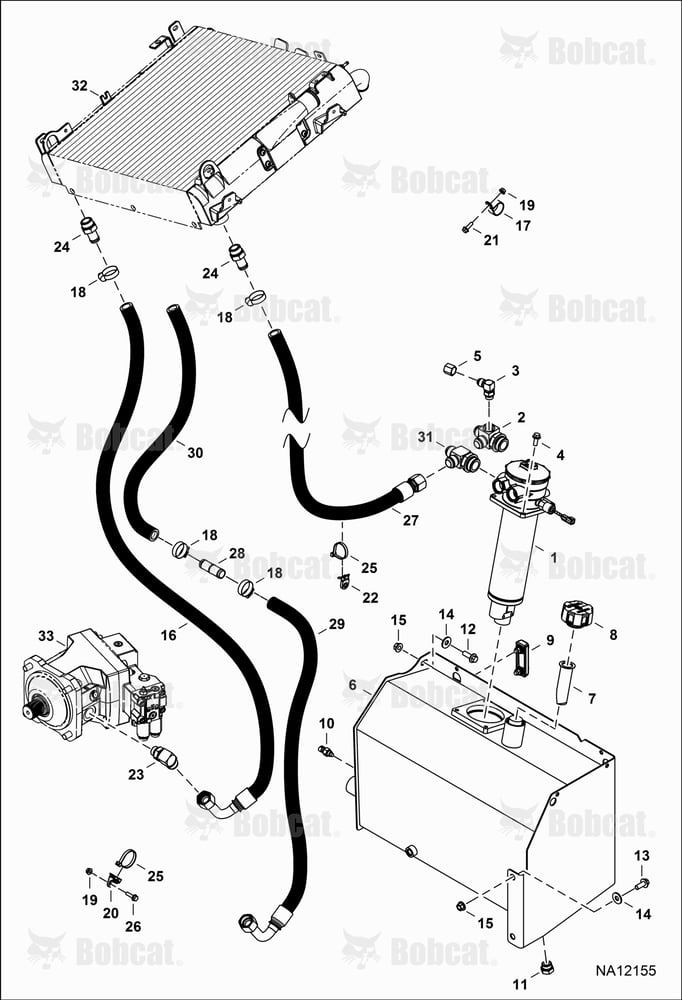Hydrostatic Circuitry (Oil Cooler, Tank & Filter)