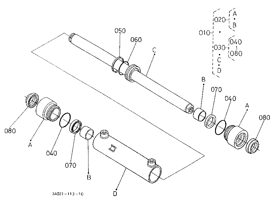 Steering Cylinder [Component Parts] [Old Type]