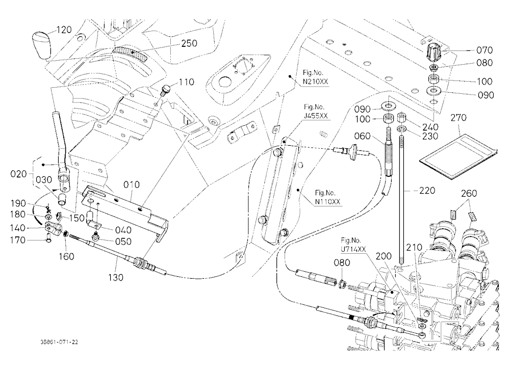 Auxiliary Control Valve Lever Kit (5Th) (W/G No.M8