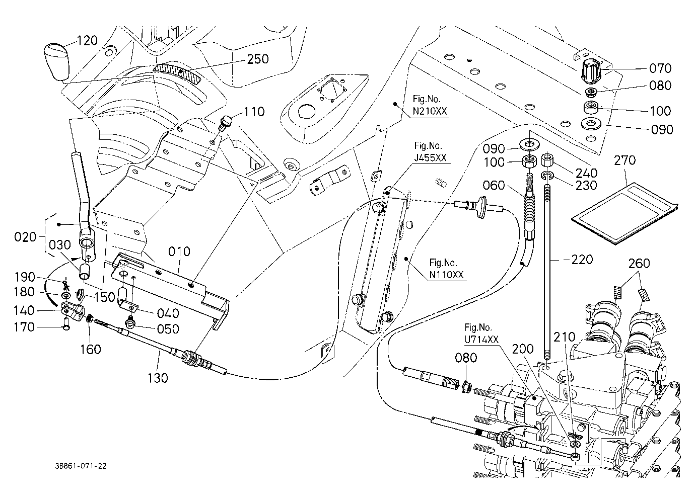 Auxiliary Control Valve Lever Kit (5Th) (W/G No.M8