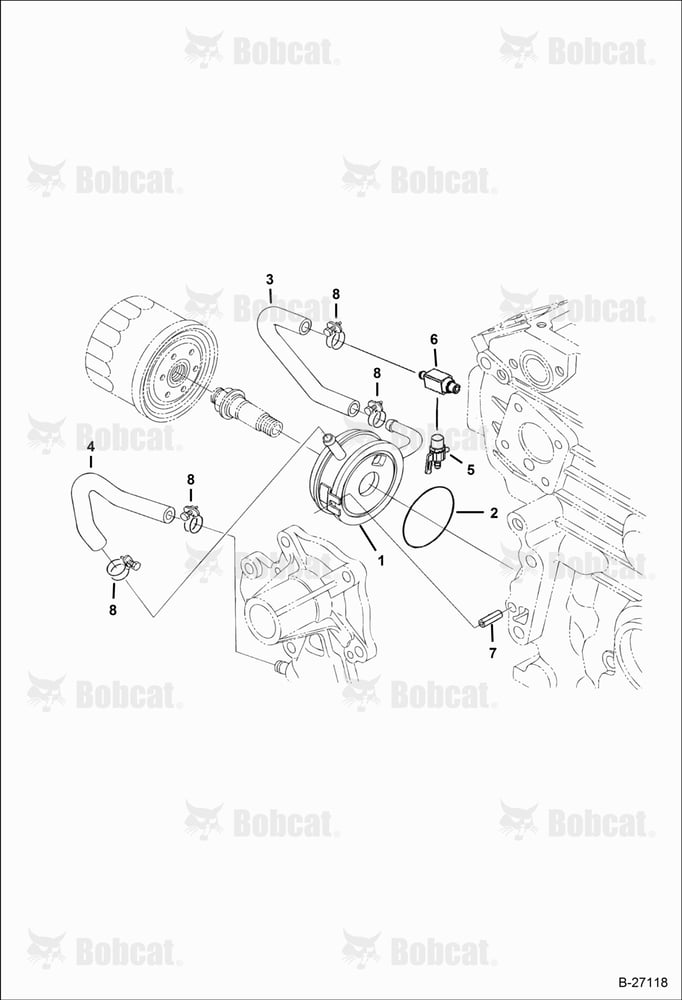 Oil Cooler (Kubota - V2003-M-DI-T)