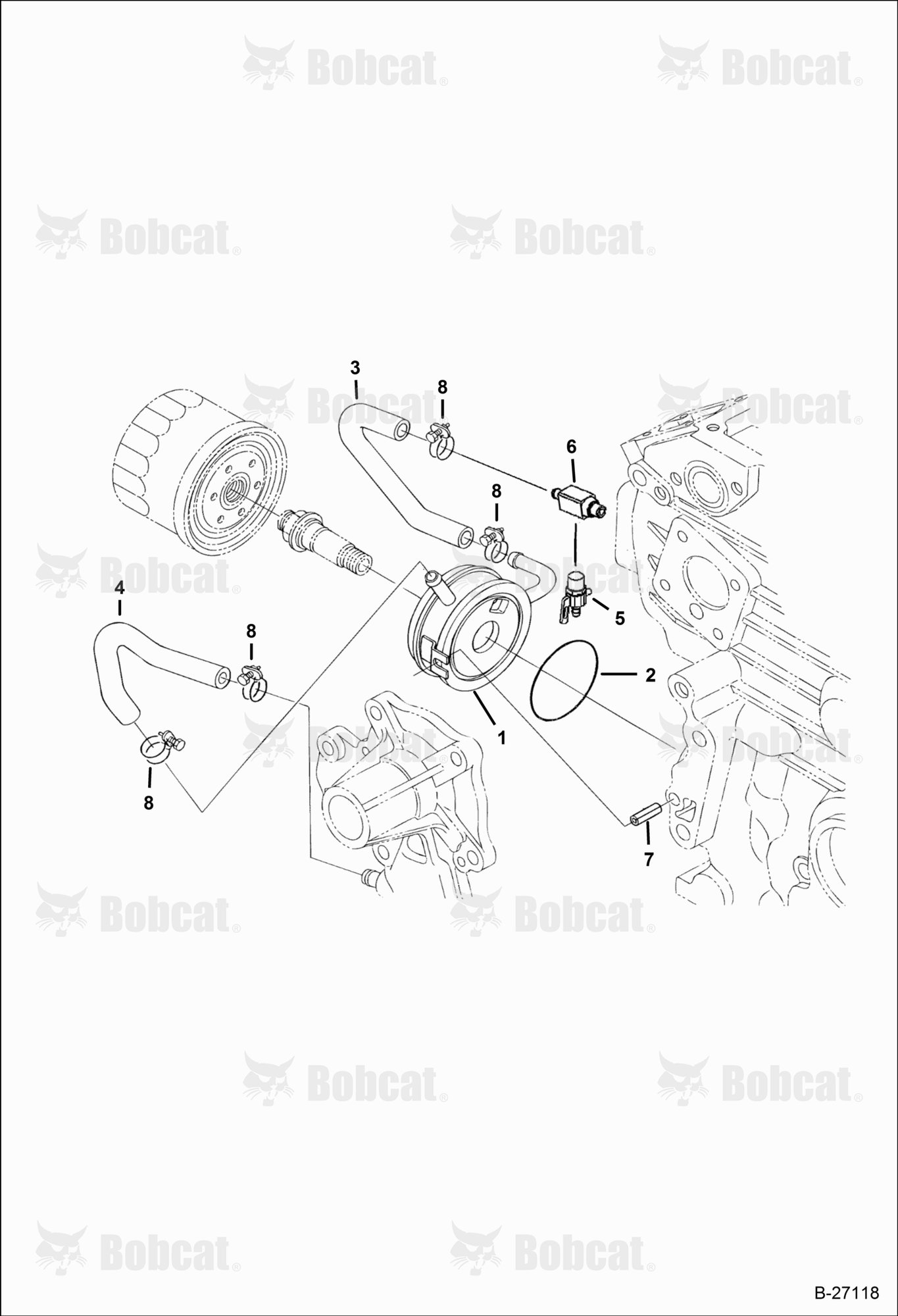 Oil Cooler (Kubota - V2003-M-DI-T)