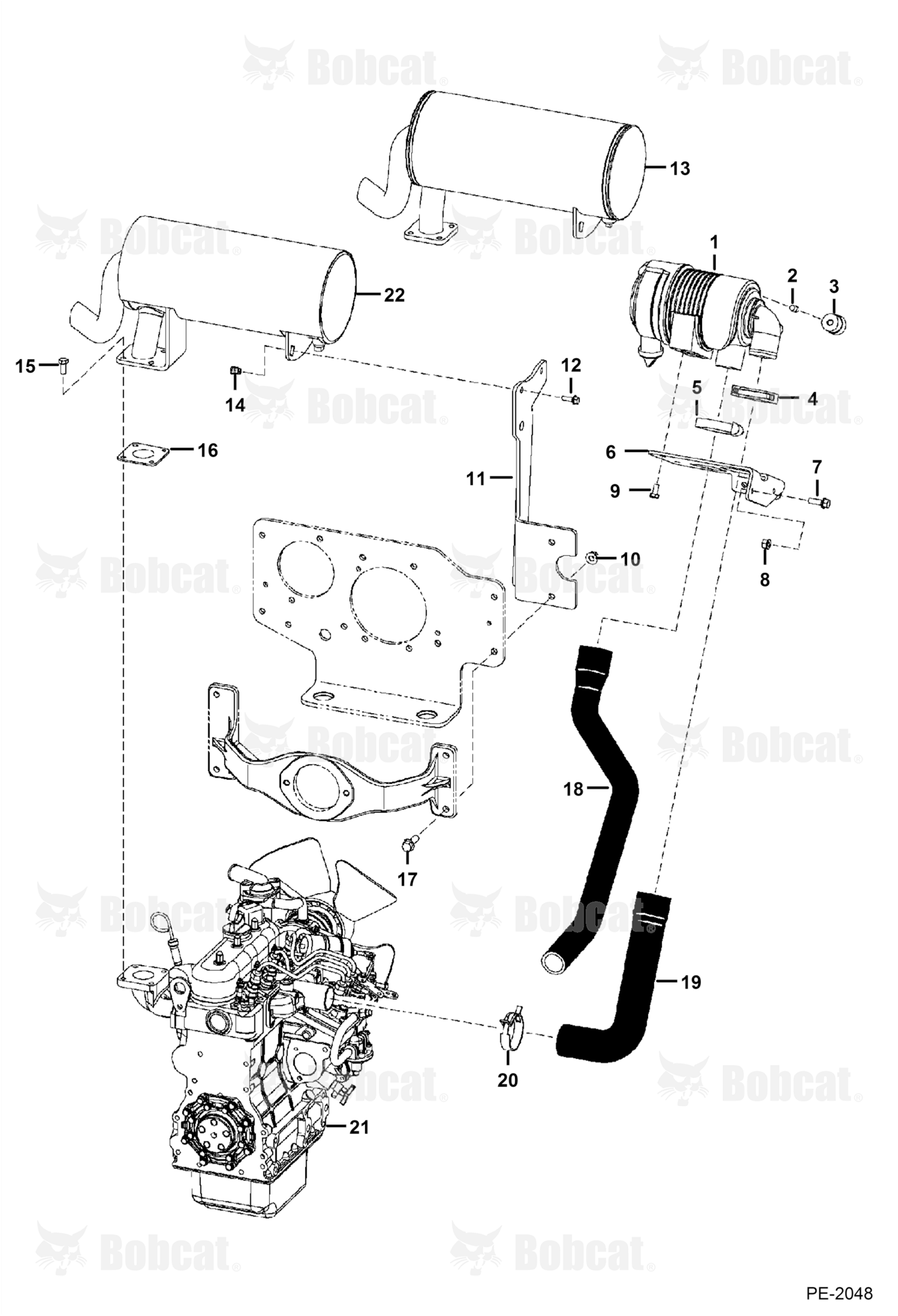 Engine & Attaching Parts (Intake & Exhaust)  523611001 & Above, 523711001 & Above