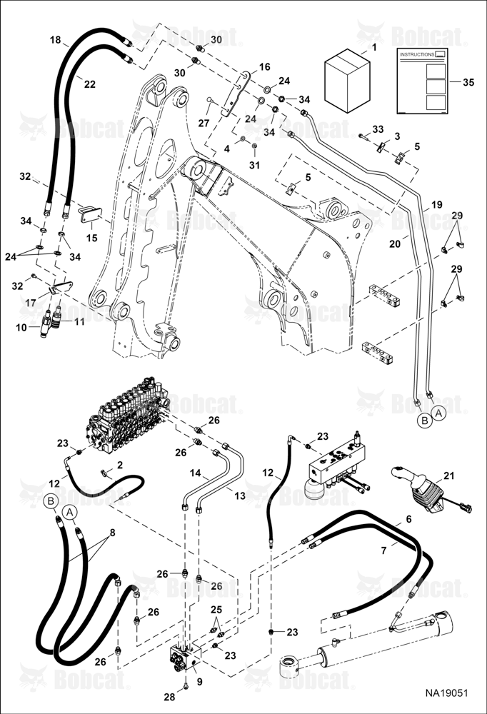Hydraulic Auxiliary Kit (Second)(Long Arm)
