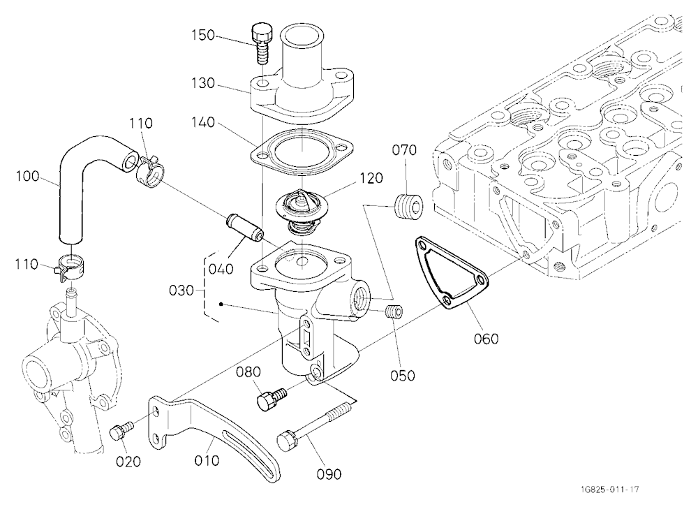 Water Flange And Thermostat