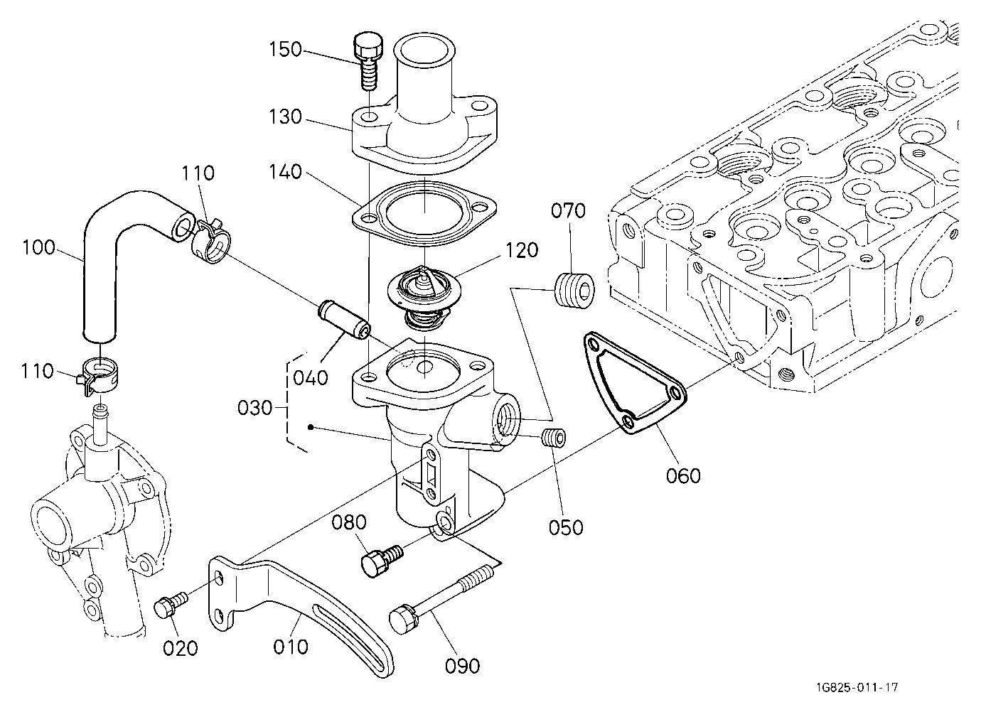 Water Flange And Thermostat