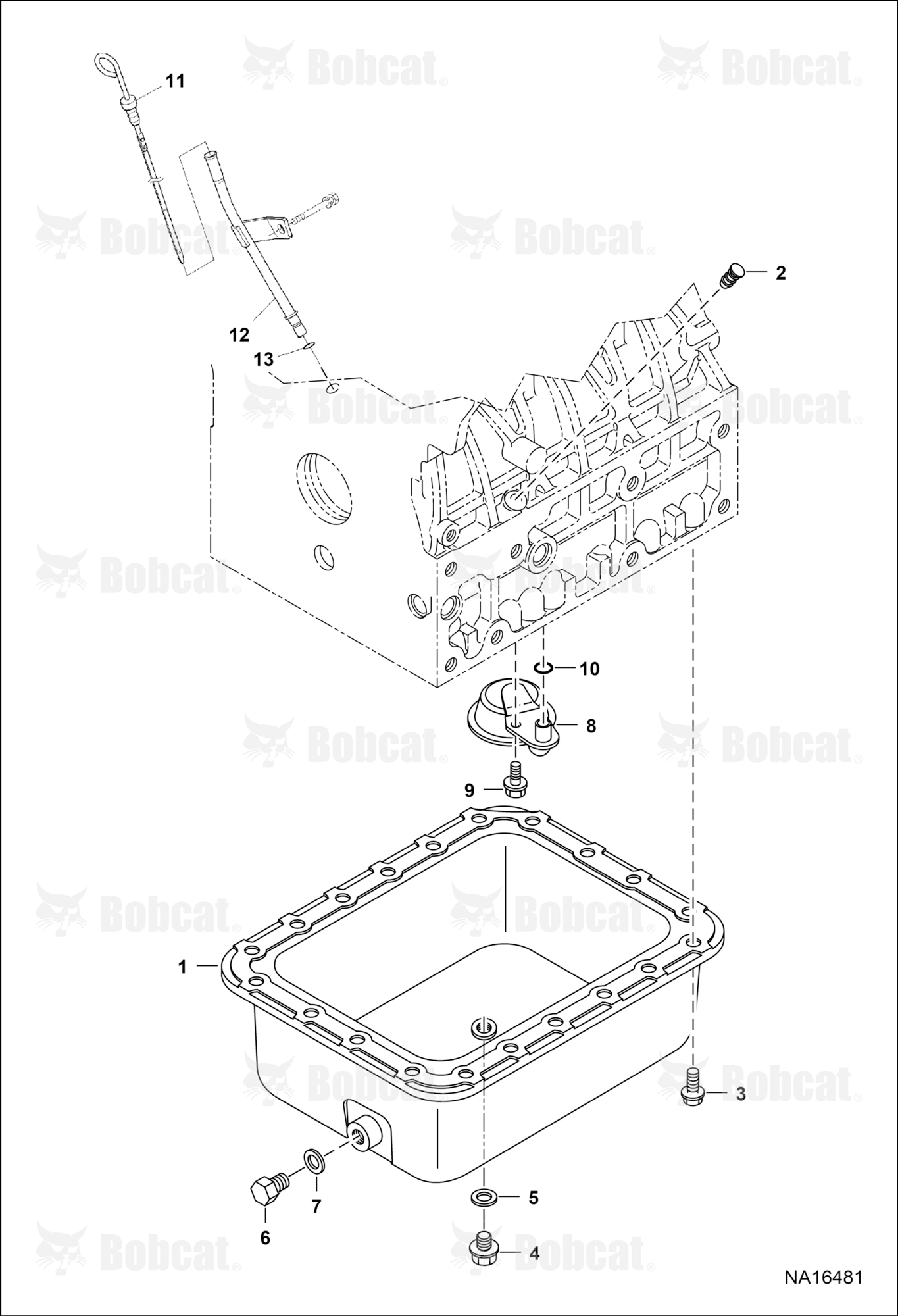 Oil Pan (Blue) (Engine Serial # D1703-B******)