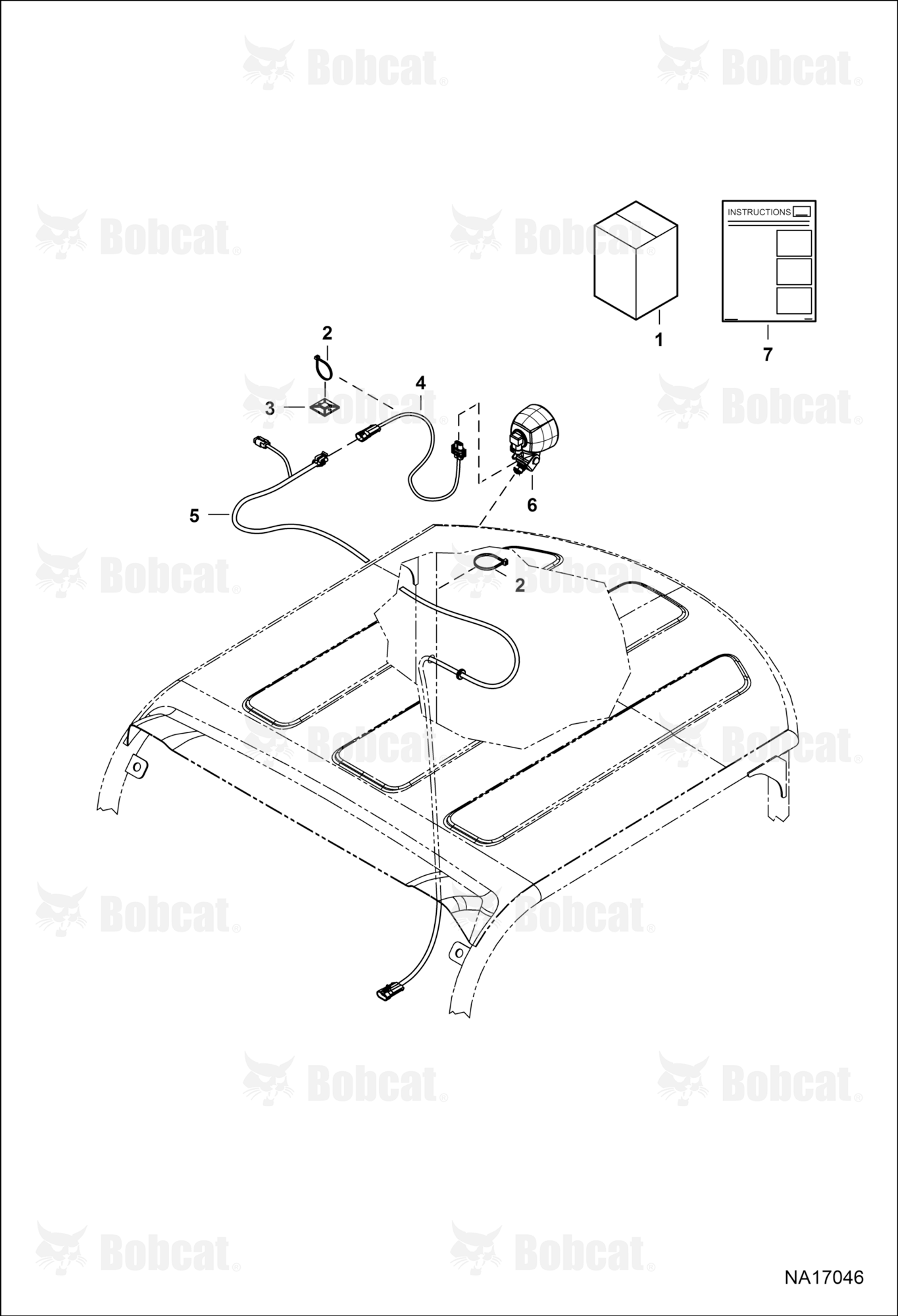 Work Light Kit (Canopy) (Rear)