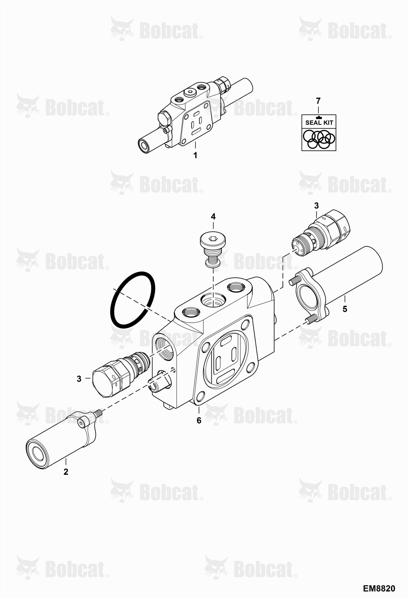 Valve Section (Slew)  AB4711501 & Above