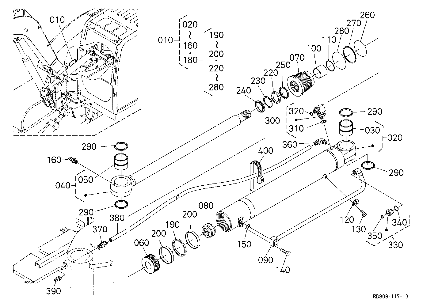 Swing Cylinder And Component Parts