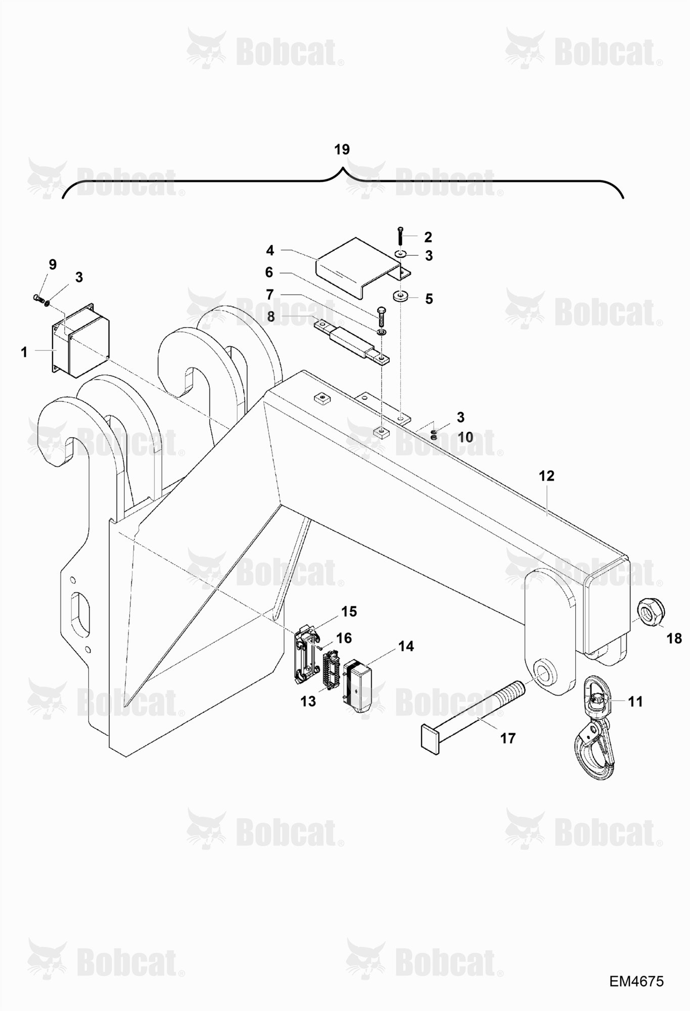 Jib W/HOOK (1.0m - 2.5T) (BUD4389)