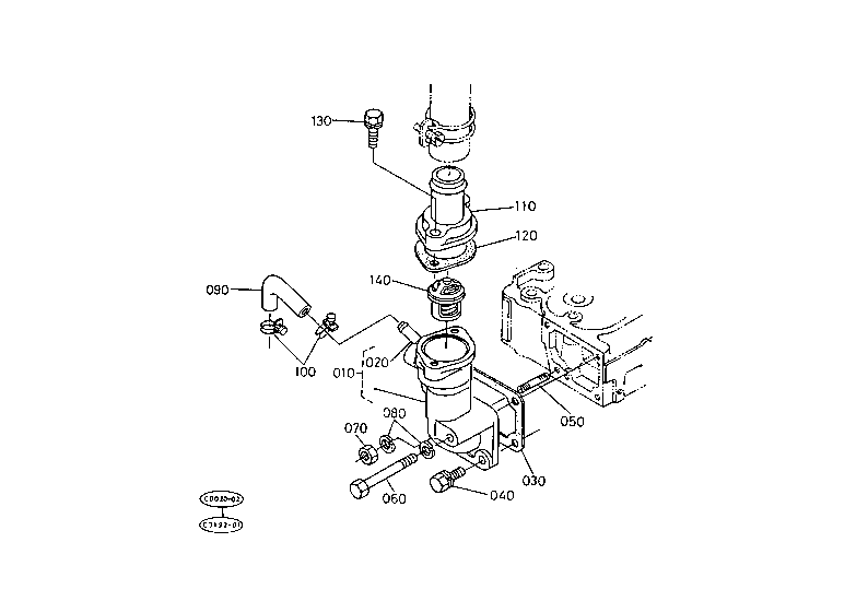 Water Flange And Thermostat