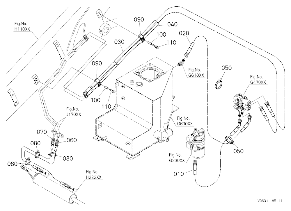 Oil Piping (Hitch) [Hydraulic Hitch]