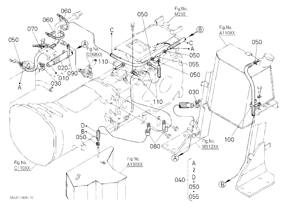 Fuel Pipe 1 (Rear) [Rops Type]