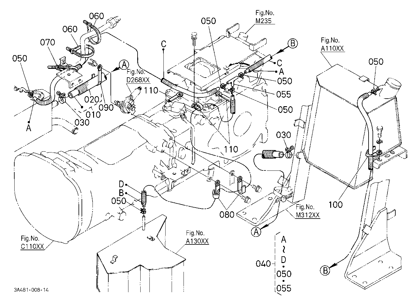 Fuel Pipe 1 (Rear) [Rops Type]
