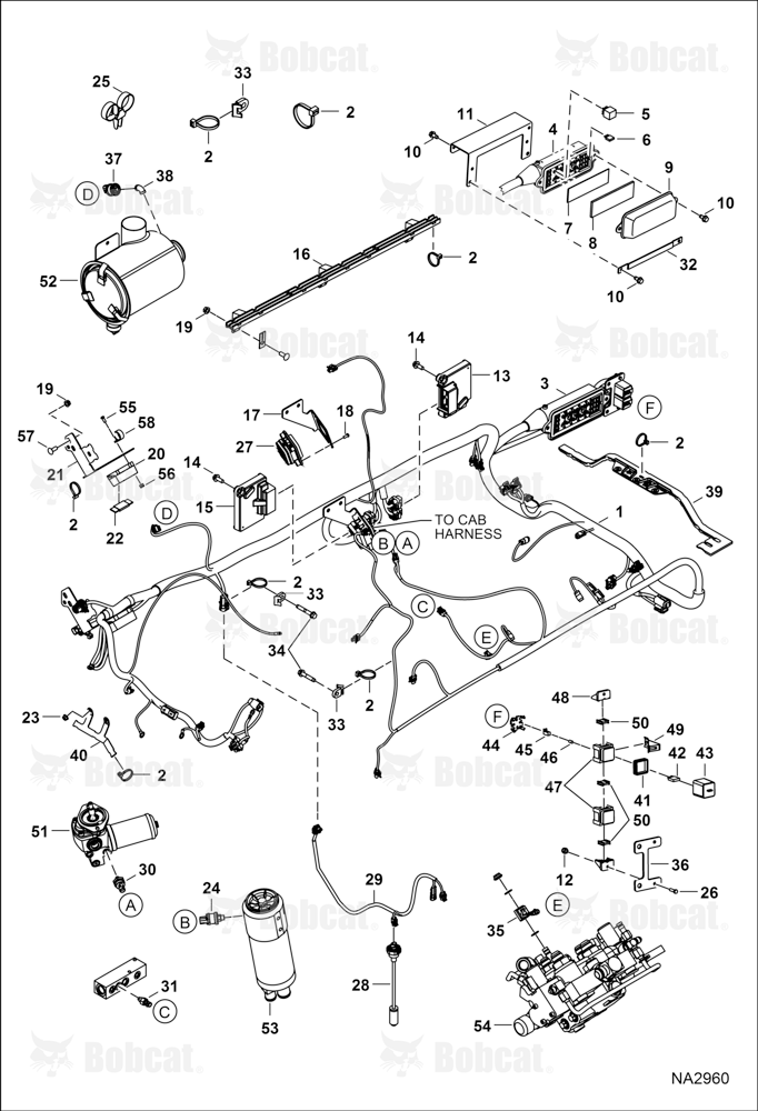 Engine Electrical Circuitry (Frame Harness & Filter Sensors)  A3NT12370 - A3NT15053, A3NU11112 - A3NU11538