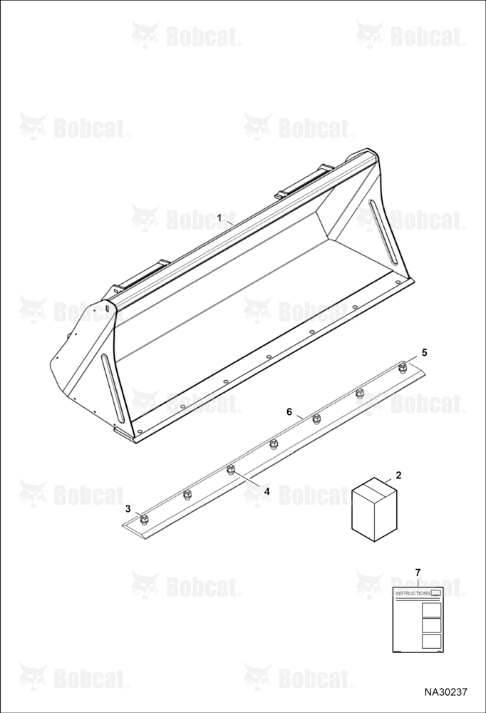 Tractor Loader FL9-2 (Bucket Assembly)  B6G800101 & Above