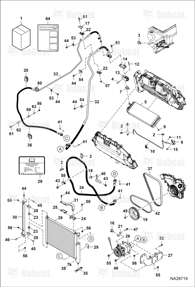 Heater & A/C (A/C Kit) B5FB21601 - B5FB21604