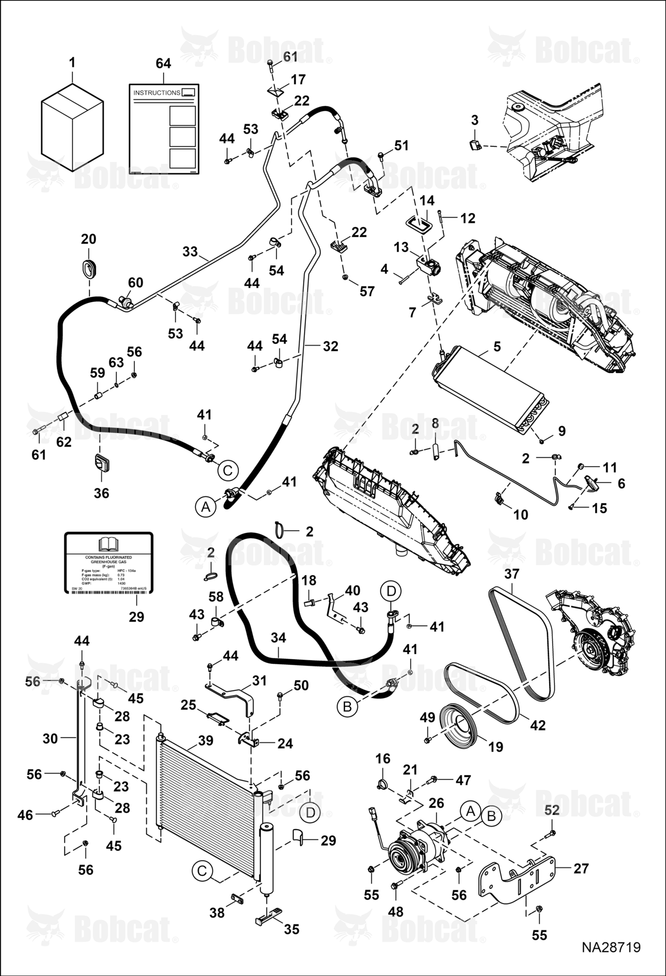 Heater & A/C (A/C Kit)  B5FB21601 - B5FB21604