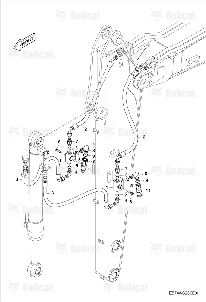 Hydraulic Circuitry (Arm) (Clampshell)