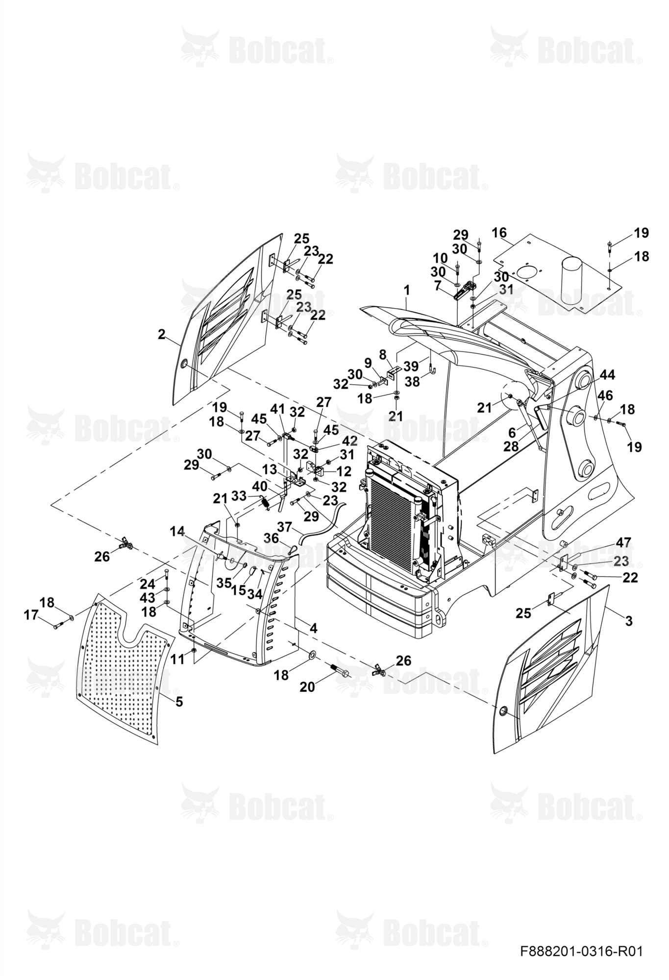 Engine Bonnet and Its Connections Group