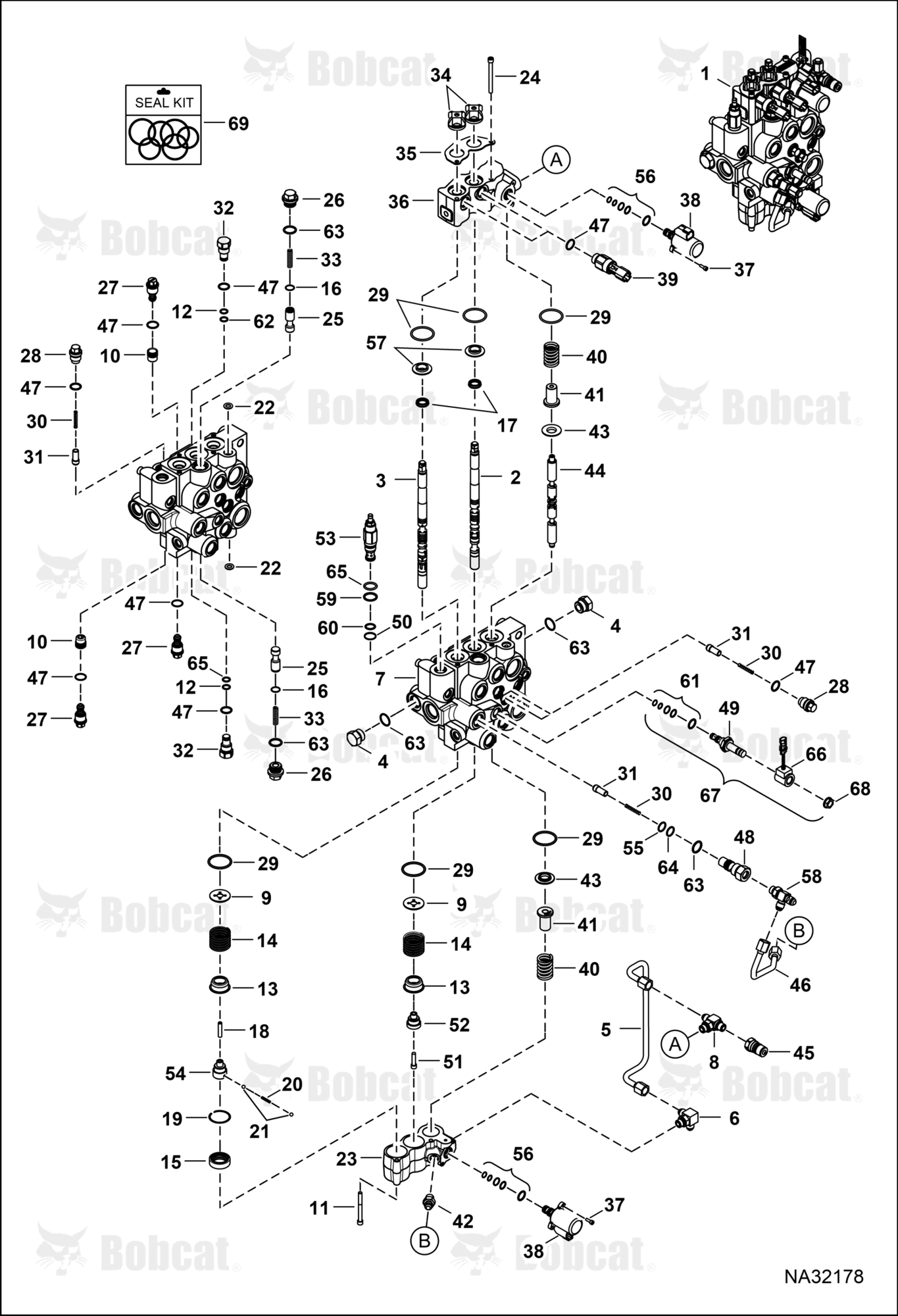 Hydraulic Control Valve (Manual Controls) (E Series Coil)